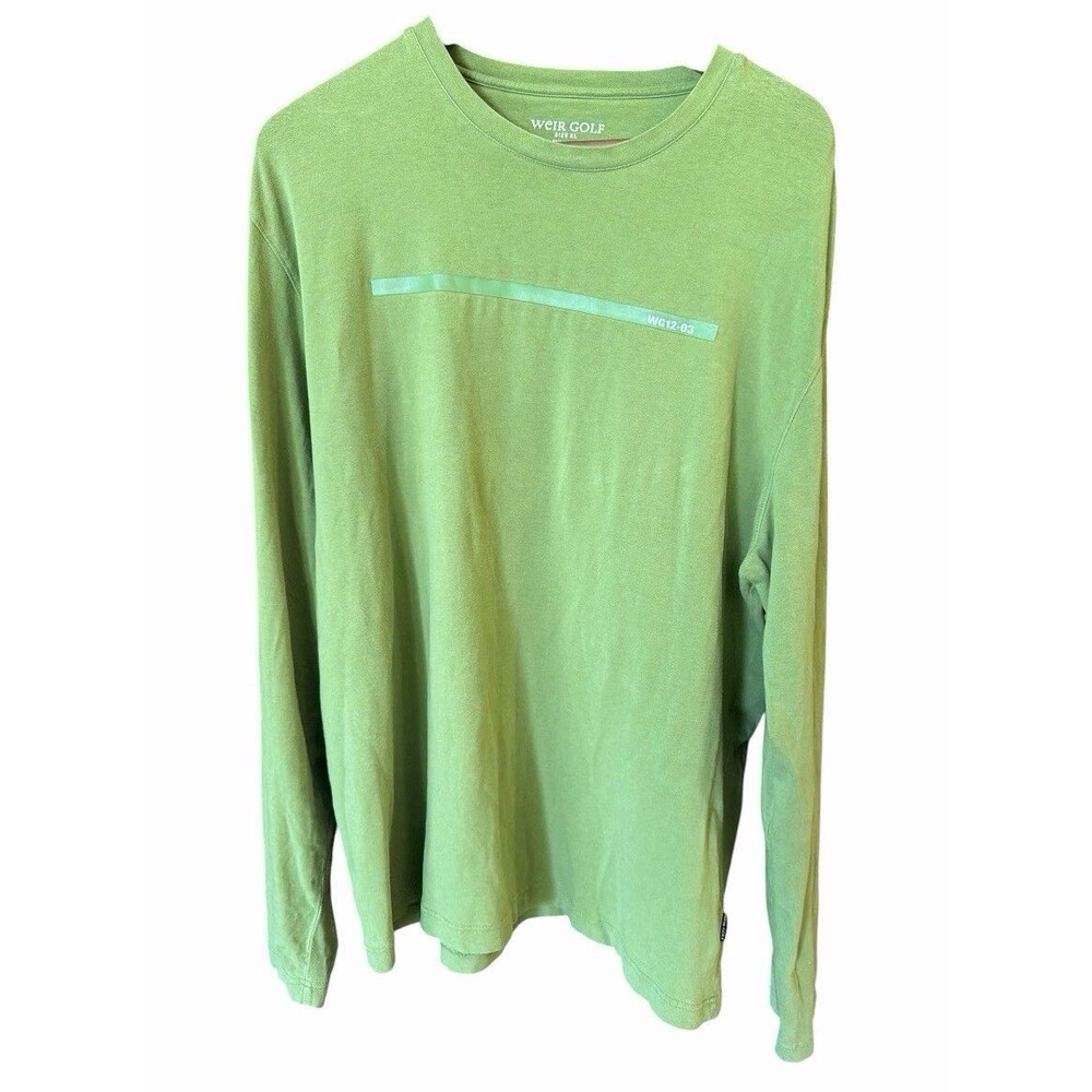 Weir Golf Mens XL Pullover Long sleeve Moss Green T-shirt Minimalist Design
